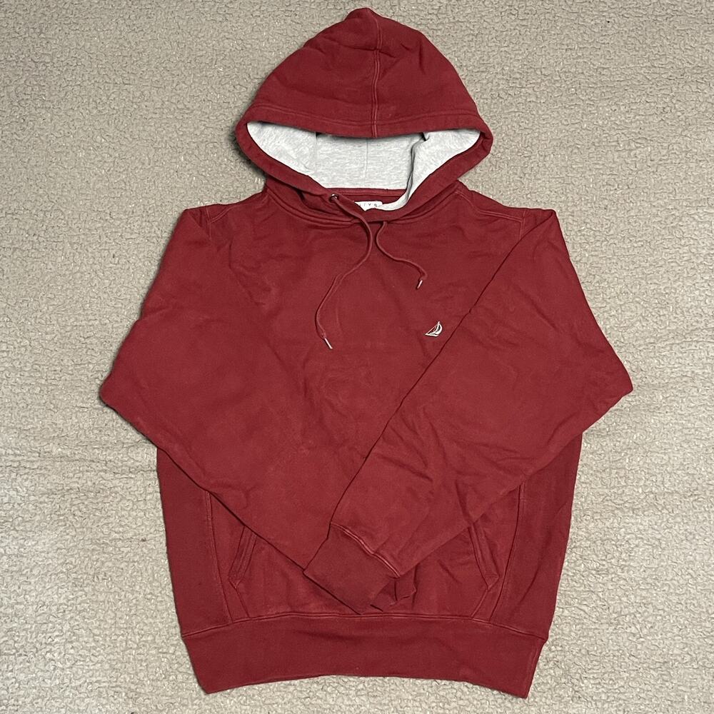 Cuffys Hoodie Mens S Red Massachusetts USA Cape Cod Pullover Sweatshirt